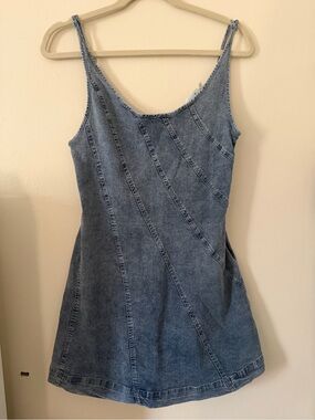 Mustard Seed Blue Denim Mini Slip Dress